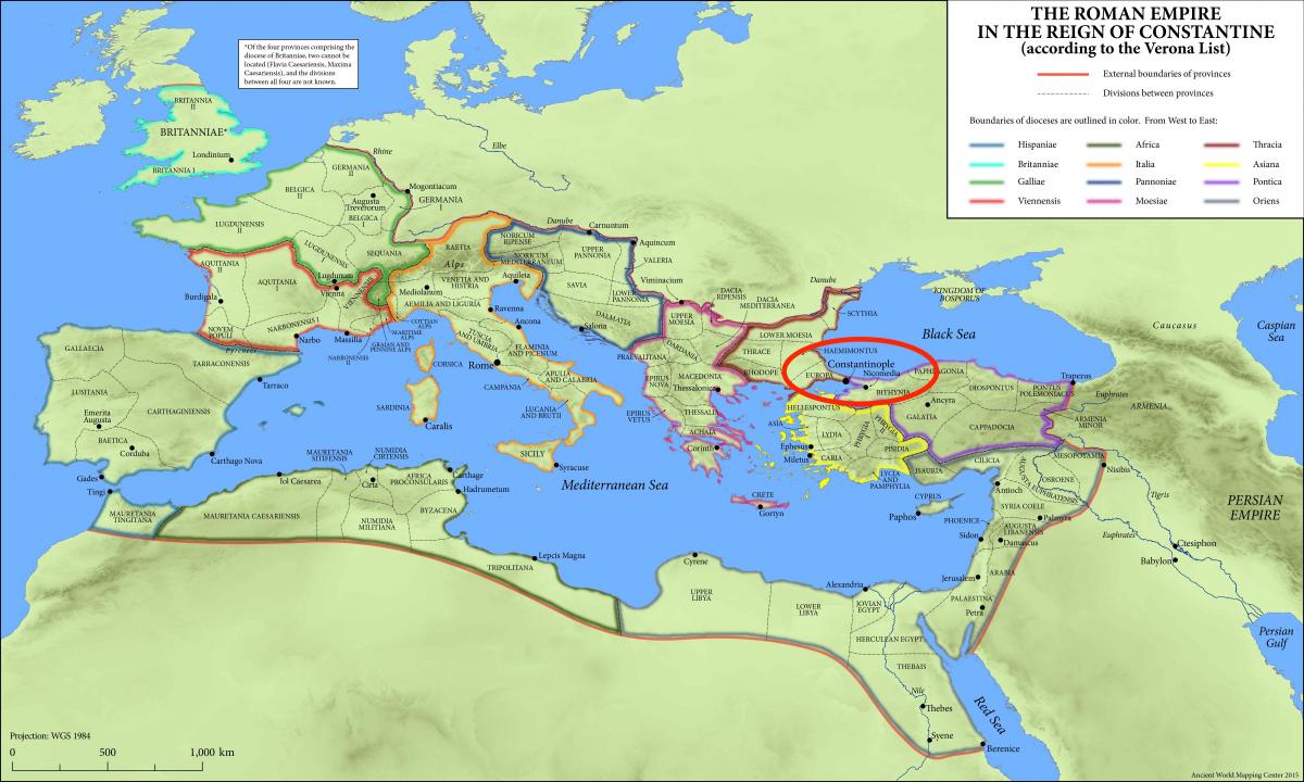 Constantinople Carte Du Monde 