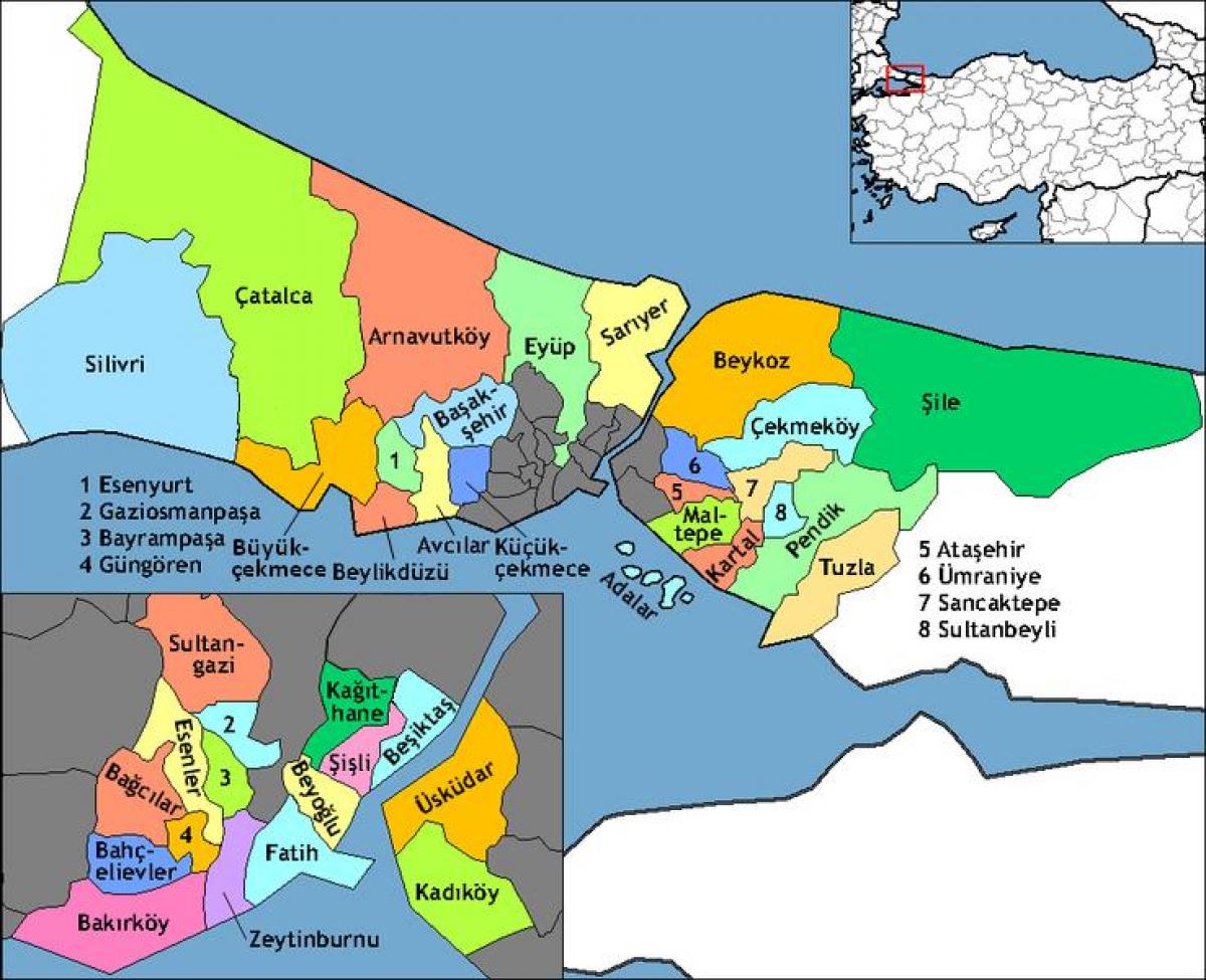istanbul carte des régions