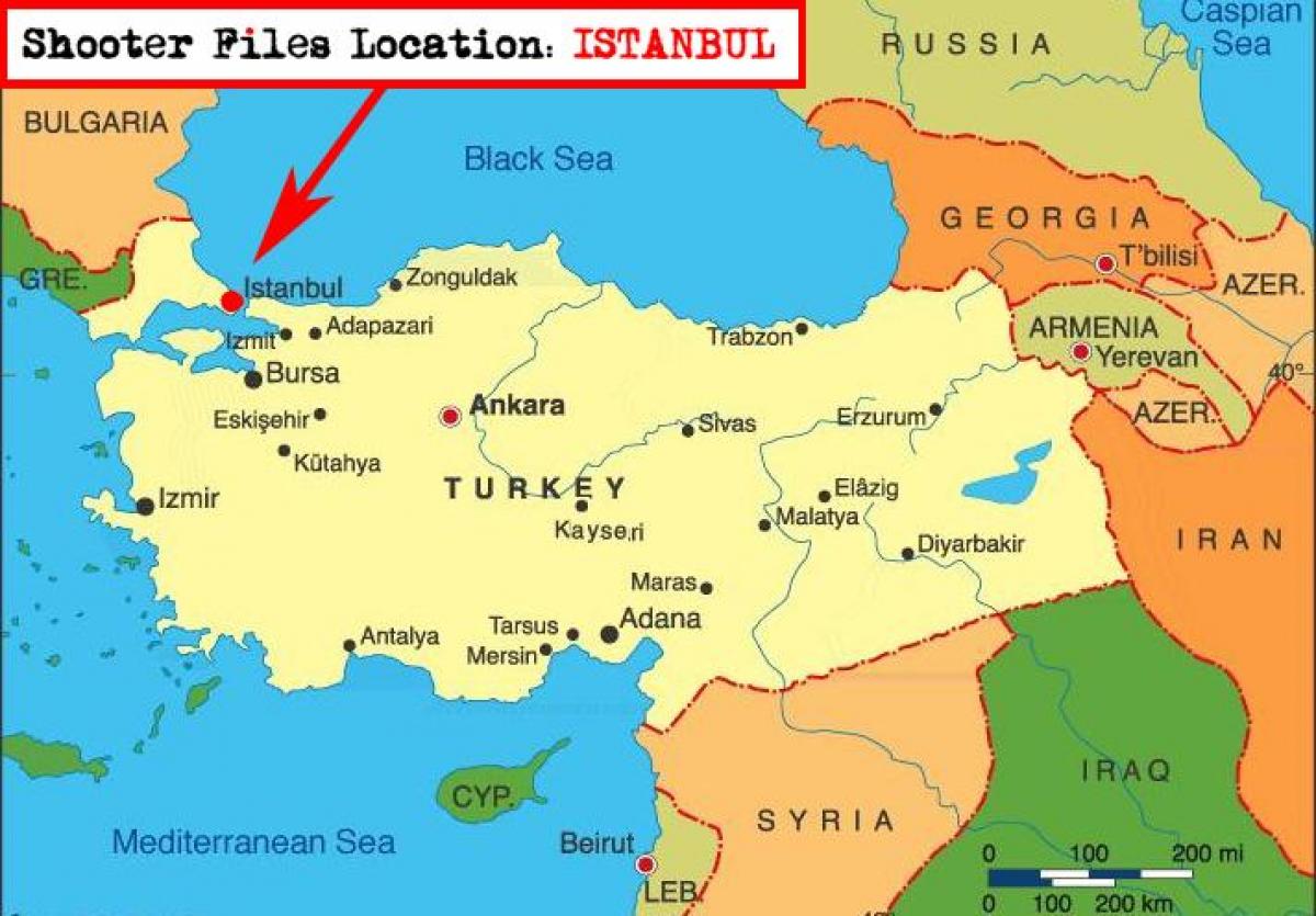 la carte de istanbul et dans les pays environnants