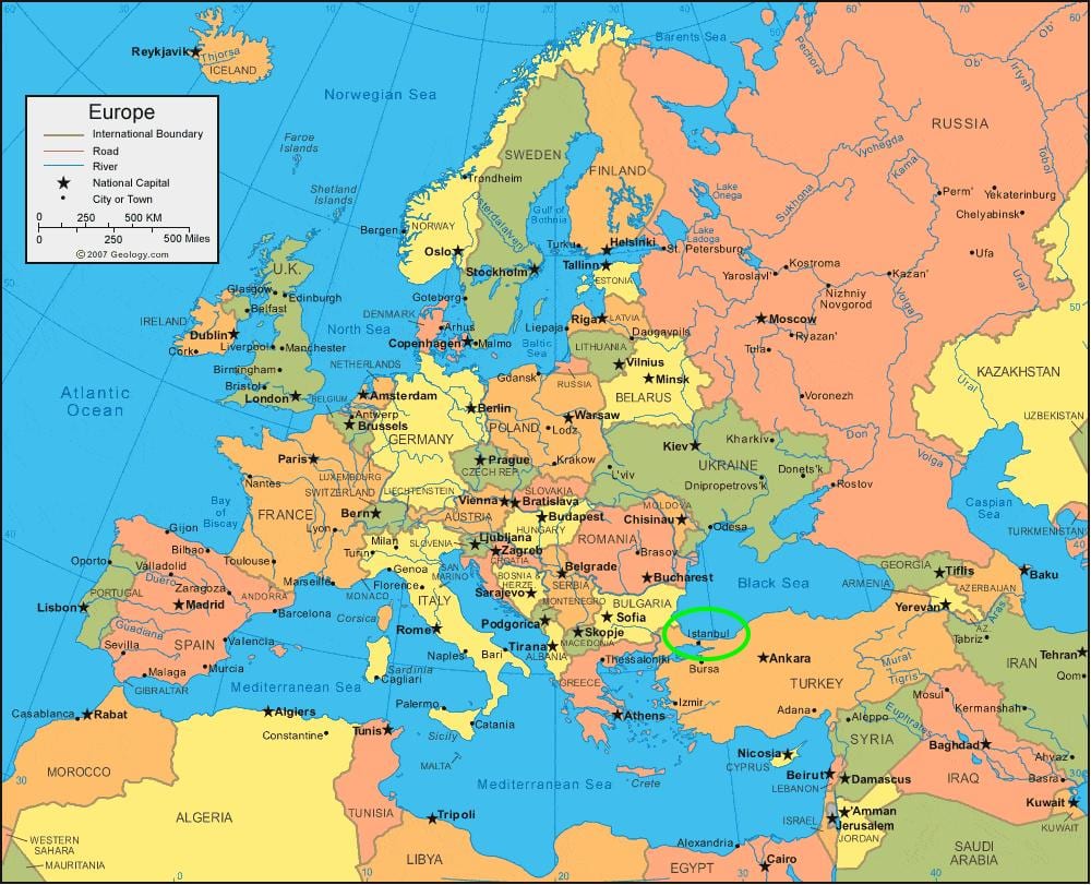 istanbul pays la carte