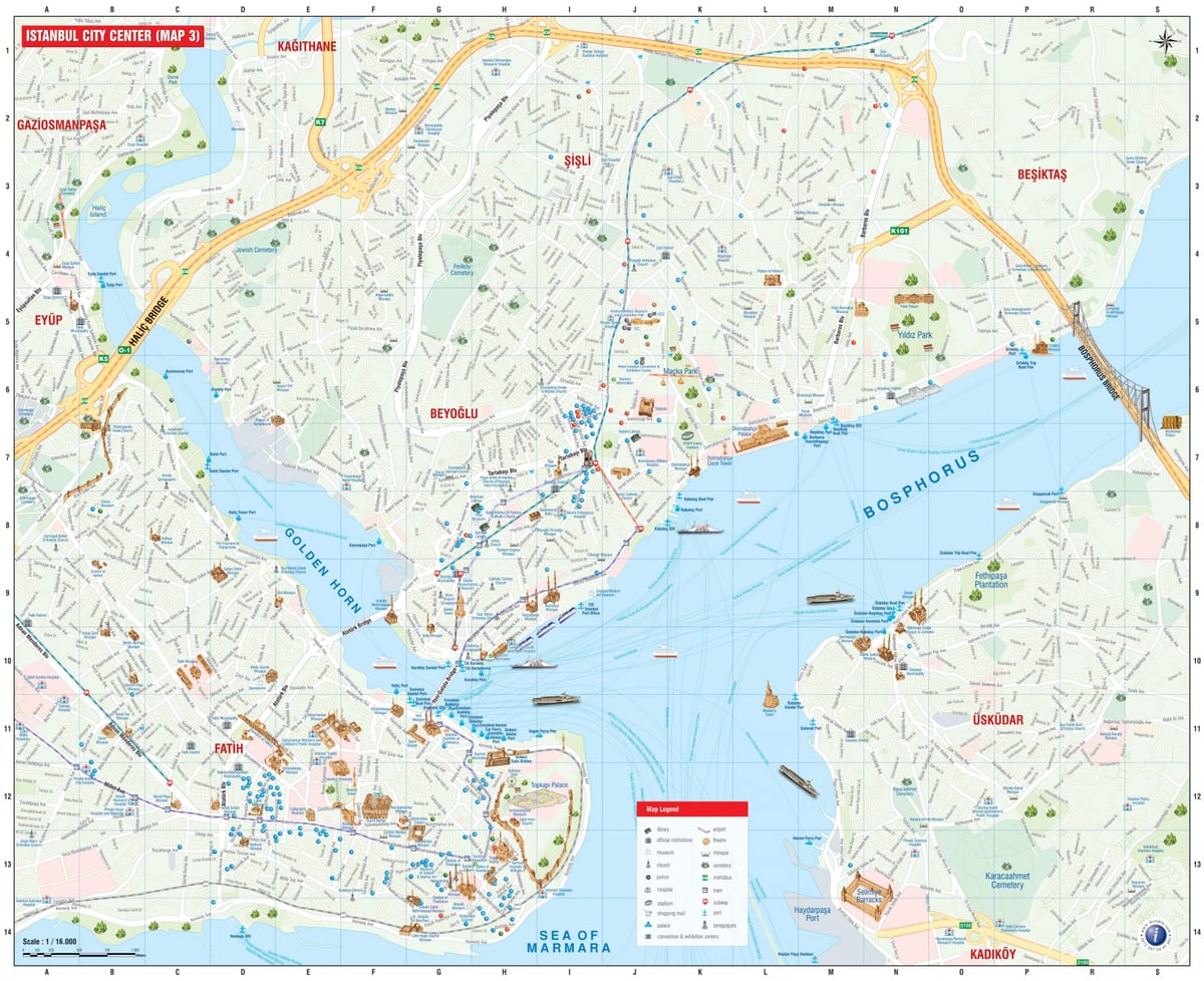 carte des mosquées d'istanbul