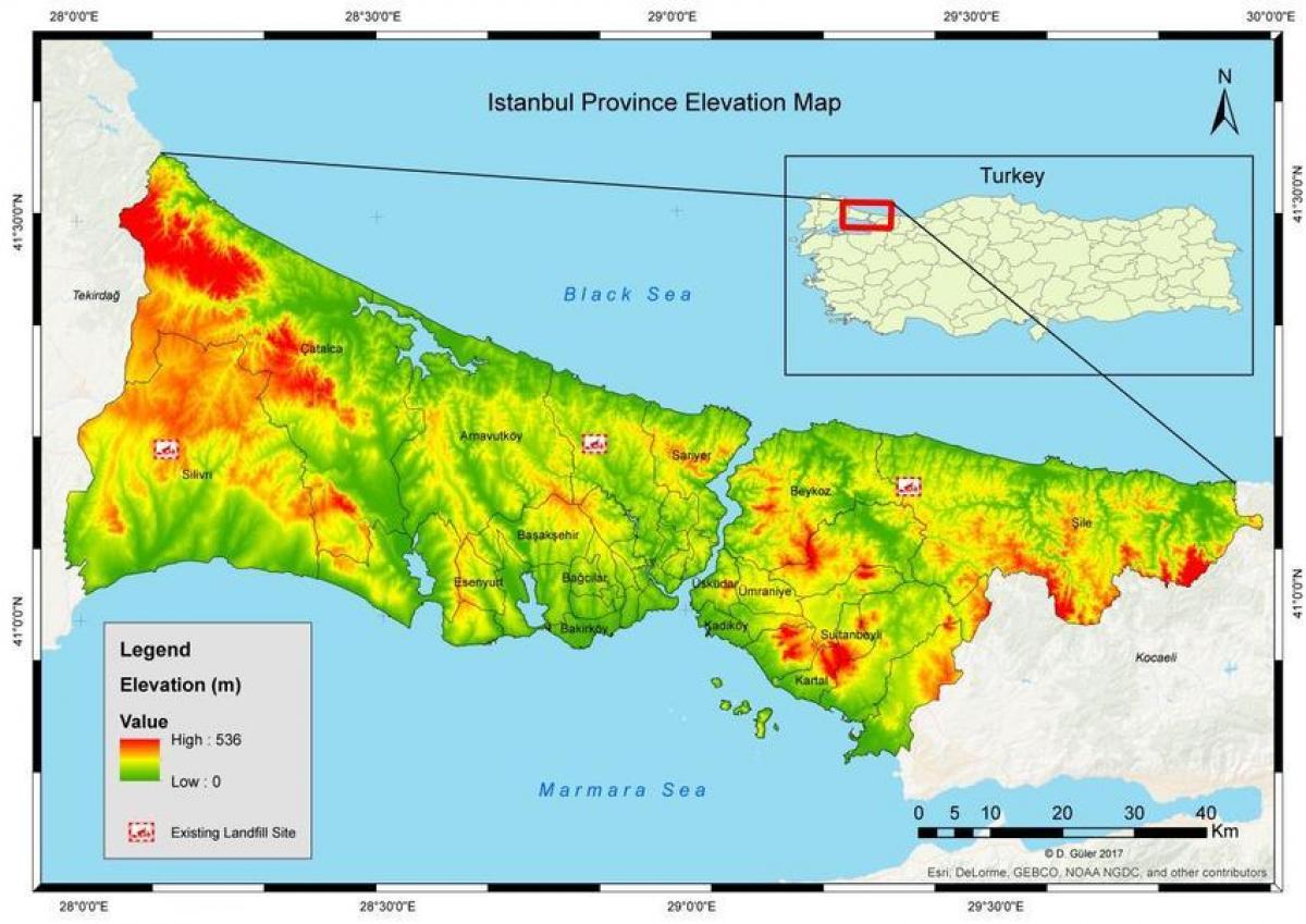 Istanbul province carte - Carte de la province d'istanbul ...