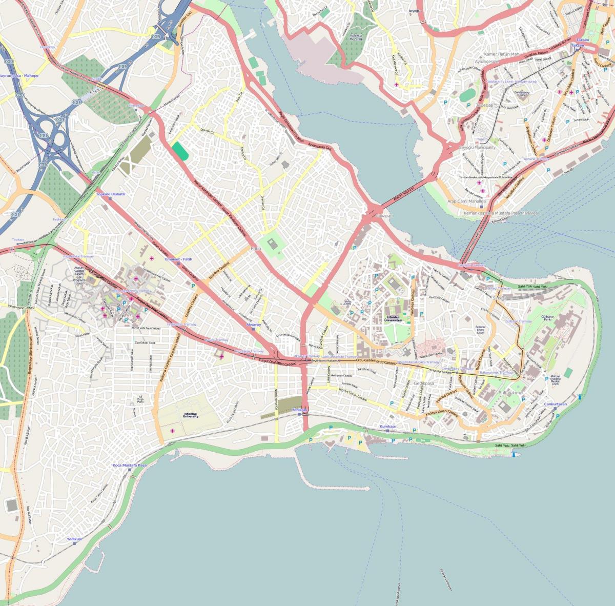 carte du district de fatih à istanbul