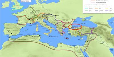 Constantinople emplacement sur la carte du monde