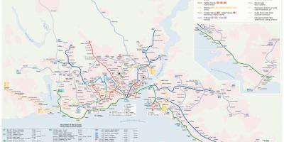 Istanbul de transport en commun rapide de la carte