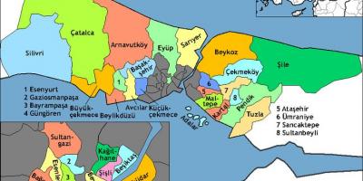 Istanbul carte des régions