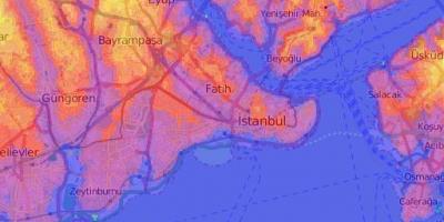 La carte de istanbul topographiques
