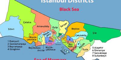 La carte de istanbul zone