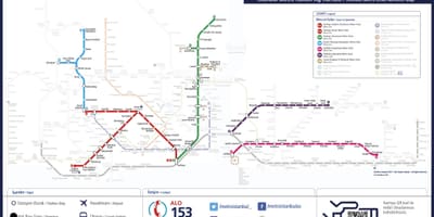 Istanbul ligne de métro de la carte