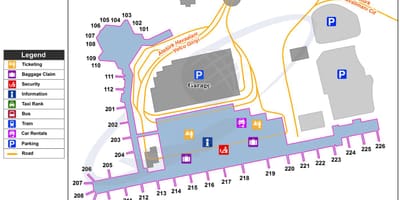 L'aéroport Ataturk d'une carte du réseau